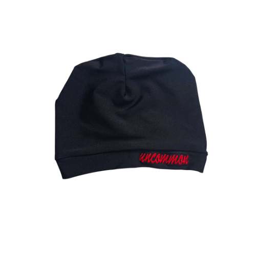 UNCOMMON SKULL CAP - BLACK & RED