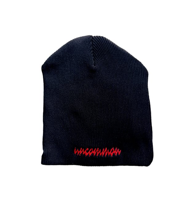 LIL KAZE SKULL BEANIE (BLACK & RED)