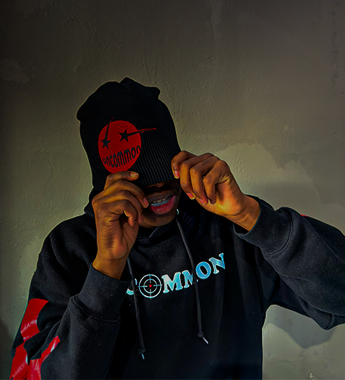 LIL KAZE SKULL BEANIE (BLACK & RED)