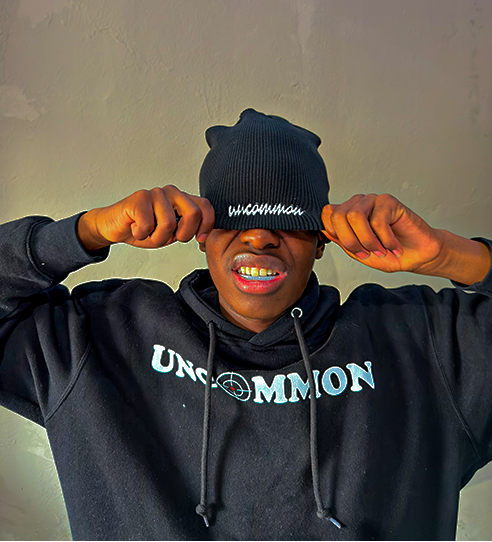 LIL KAZE SKULL BEANIE (BLACK & WHITE)