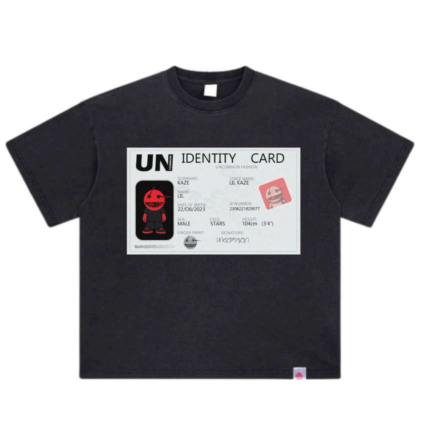LIL KAZE ID CARD TEE (BLACK & WHITE)