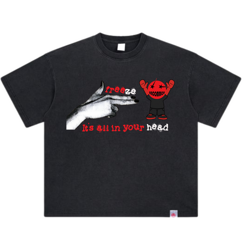 LIL KAZE "FREEZE" TEE (WHITE & BLACK)